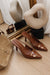 « Ligne d’Or » — Escarpins Slingback à Bout Pointu, Camel