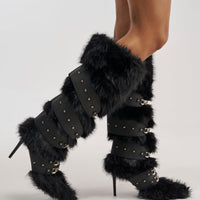 « Sillage » — Bottes hautes structurées, Noir