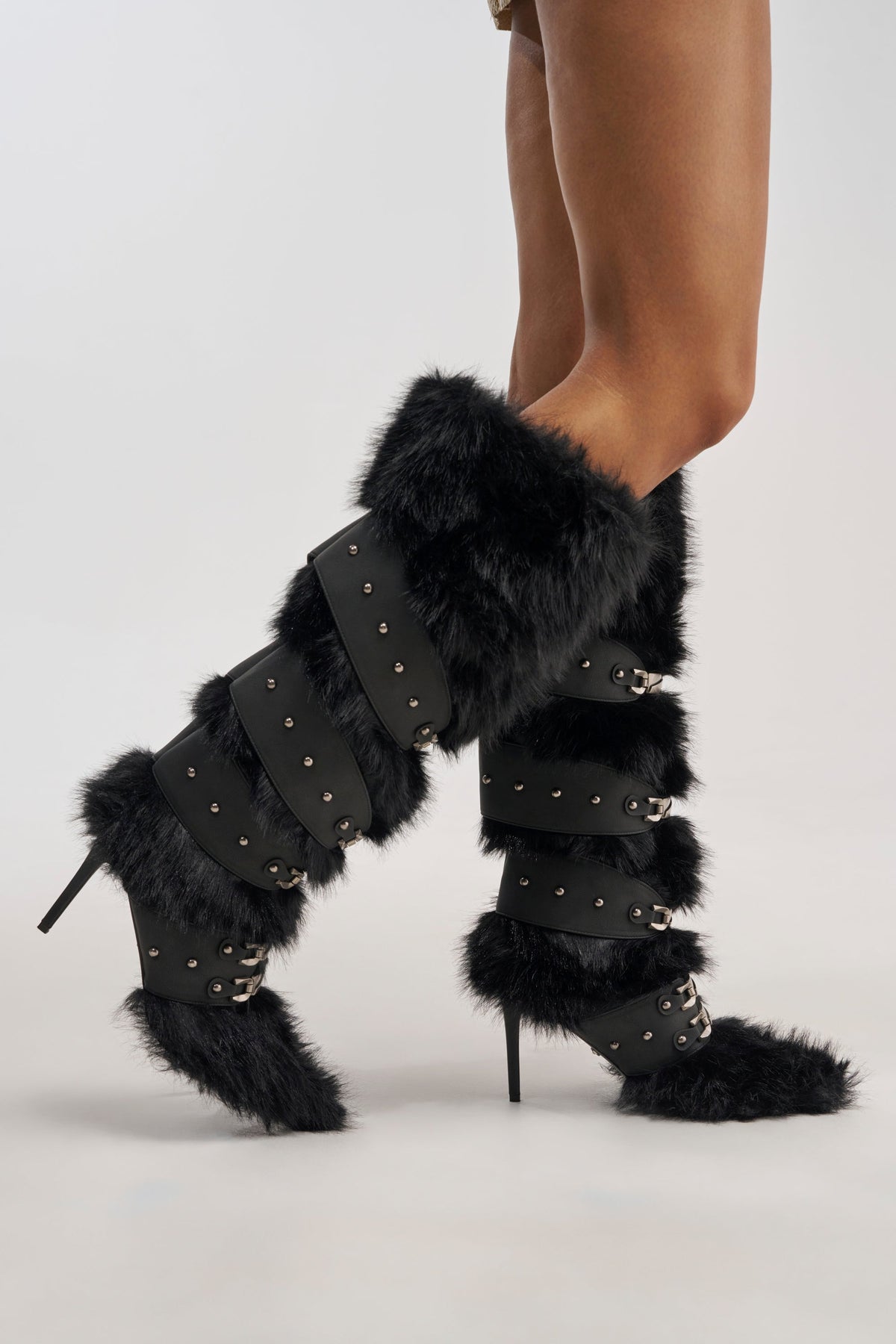 « Sillage » — Bottes hautes structurées, Noir