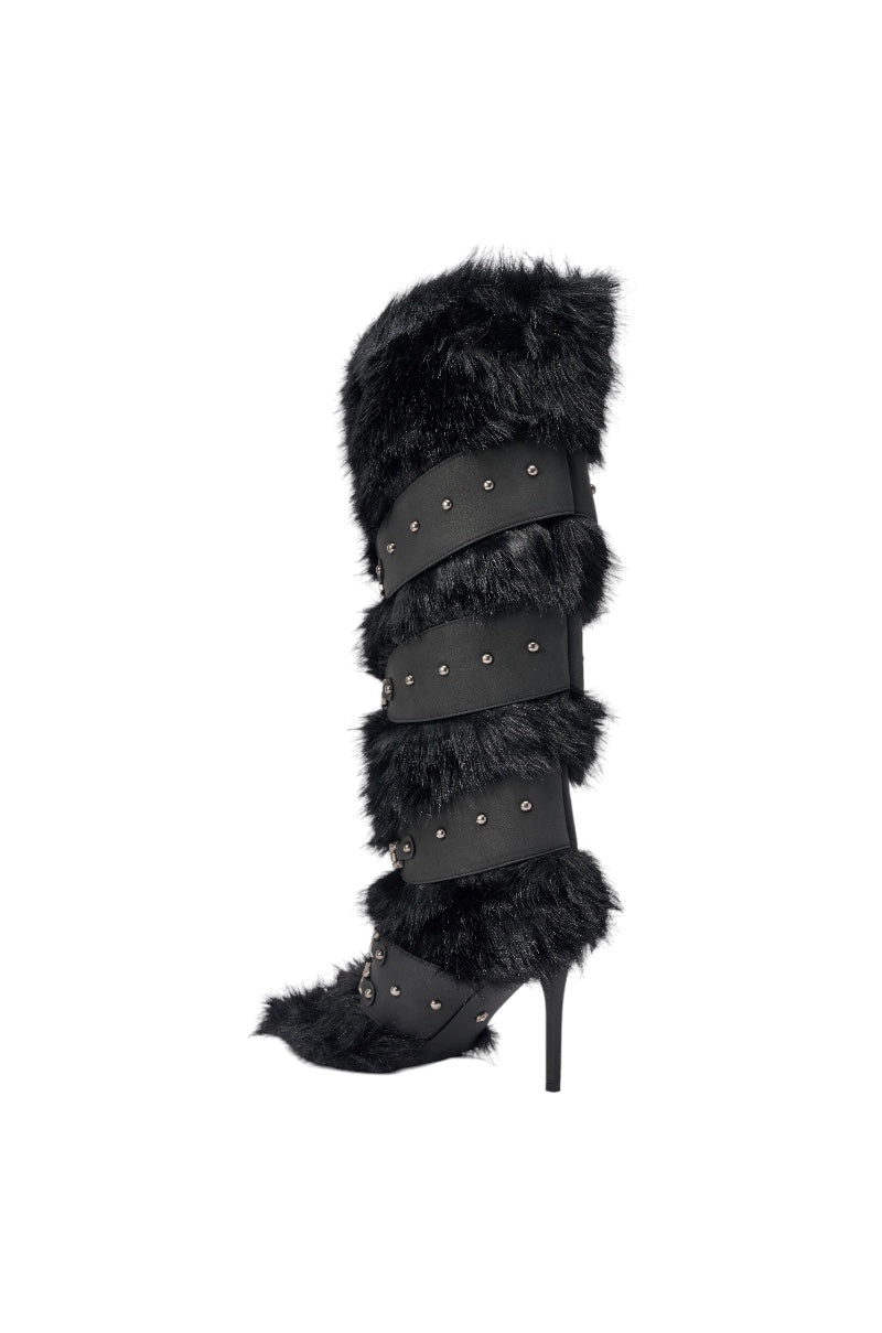 « Sillage » — Bottes hautes structurées, Noir