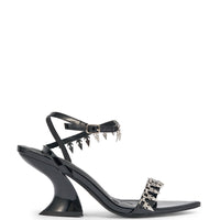 AKIRA GOLD DEMISE SILVER HARDWARE EMBELLISHED CHUNKY STRAPPY SANDAL