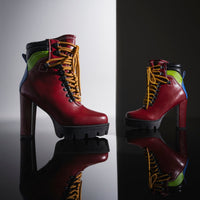 « Dune » — Bottines à talon bloc, Multicolore