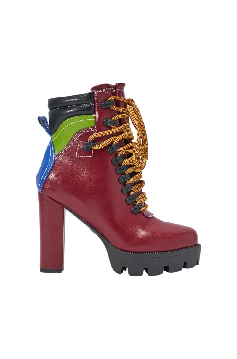 « Dune » — Bottines à talon bloc, Multicolore