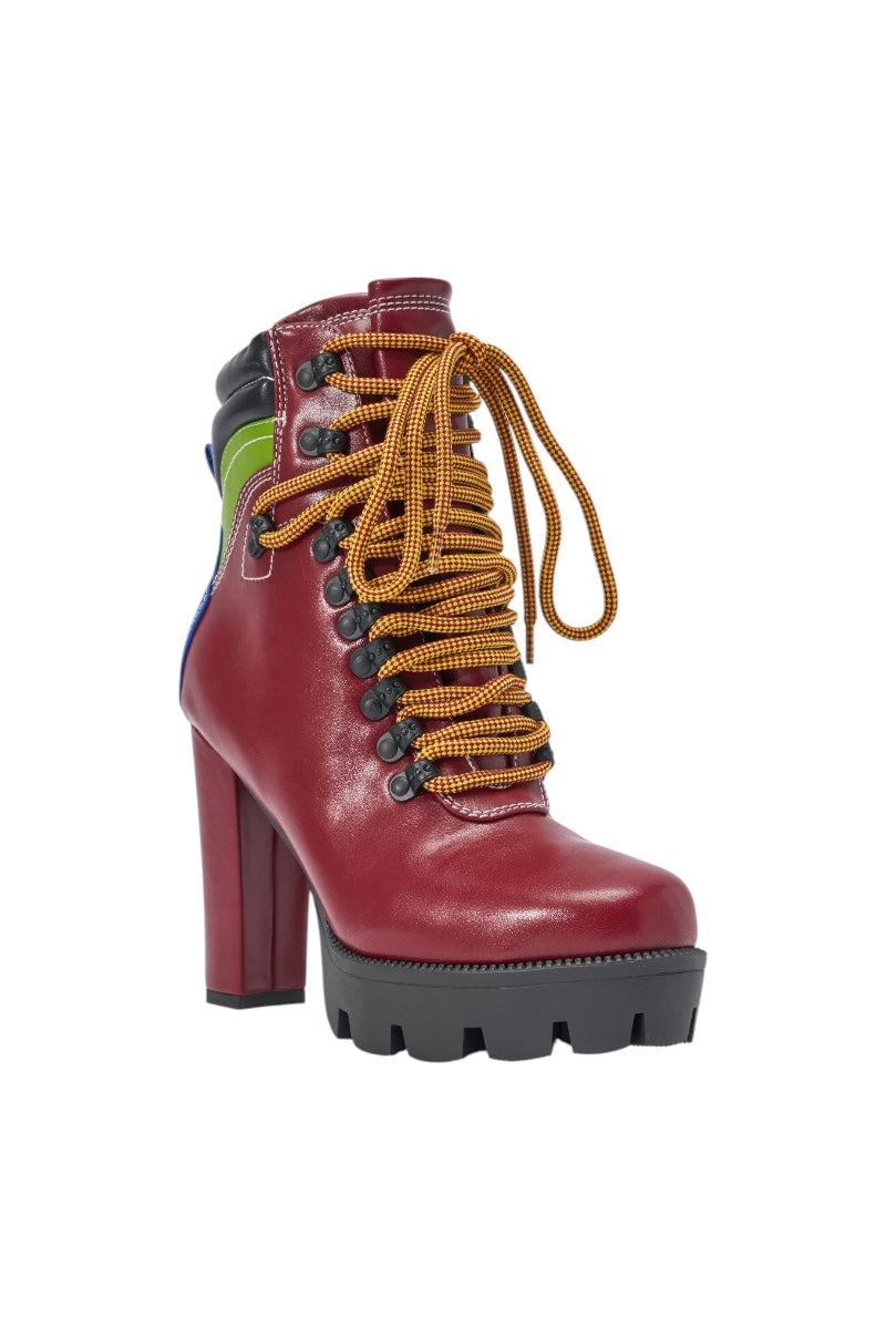 « Dune » — Bottines à talon bloc, Multicolore