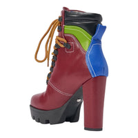« Dune » — Bottines à talon bloc, Multicolore