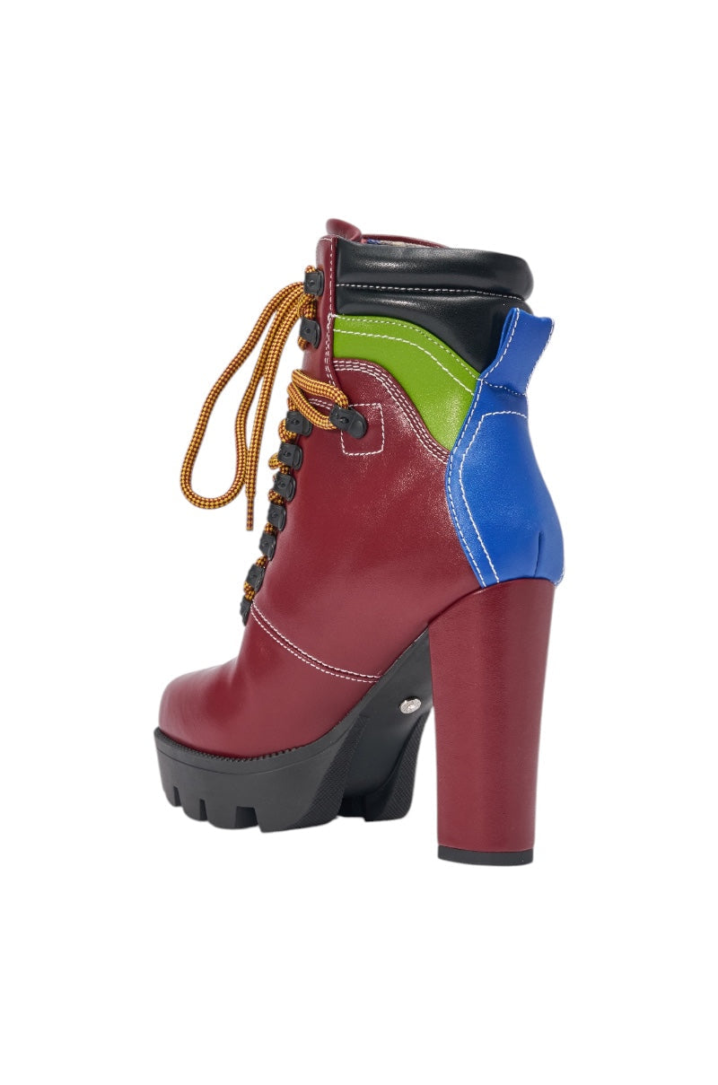 « Dune » — Bottines à talon bloc, Multicolore