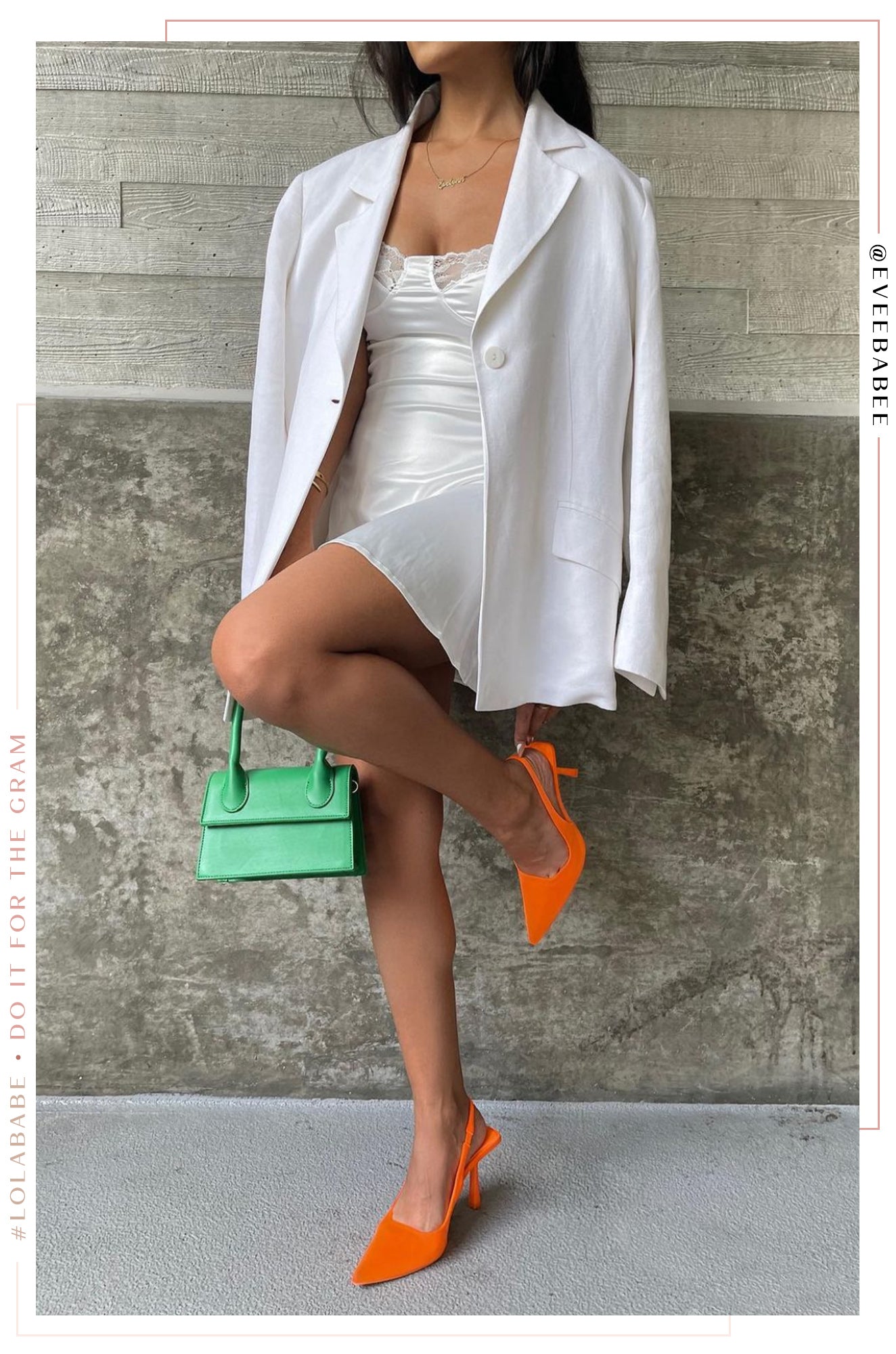 « Cariatide » — Escarpins Slingback, Orange