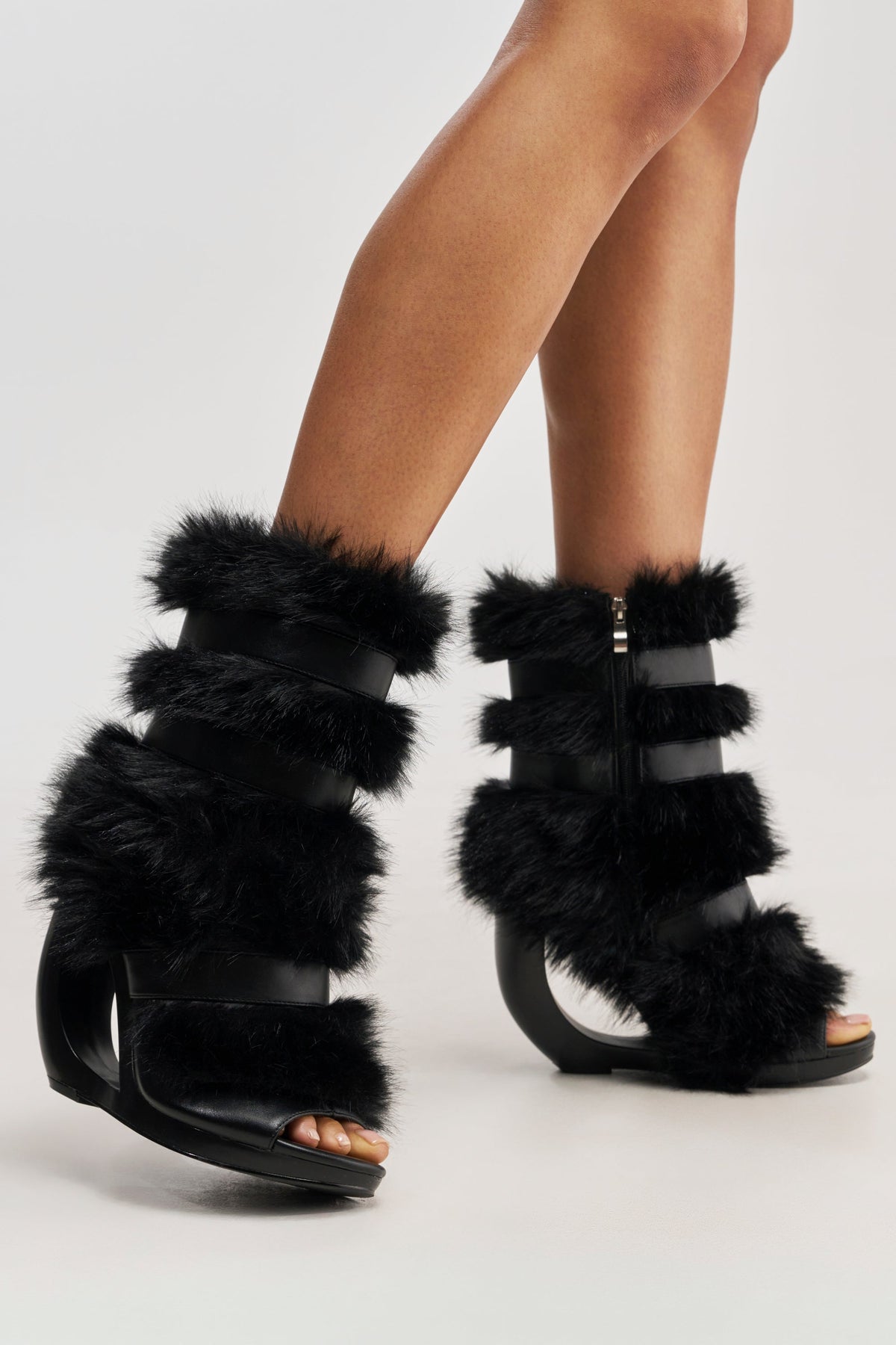 « Braise » — Bottines compensées, Noir