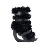 « Braise » — Bottines compensées, Noir