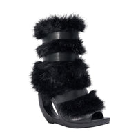 « Braise » — Bottines compensées, Noir
