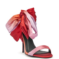 AZALEA WANG ELZON ORANGE SATIN STRAPPY SANDAL