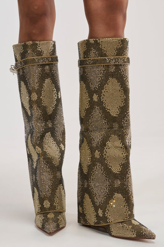 « Sève » — Bottes compensées, Kaki