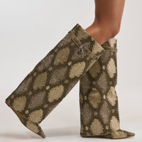« Sève » — Bottes compensées, Kaki
