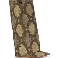 « Sève » — Bottes compensées, Kaki