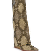 « Sève » — Bottes compensées, Kaki