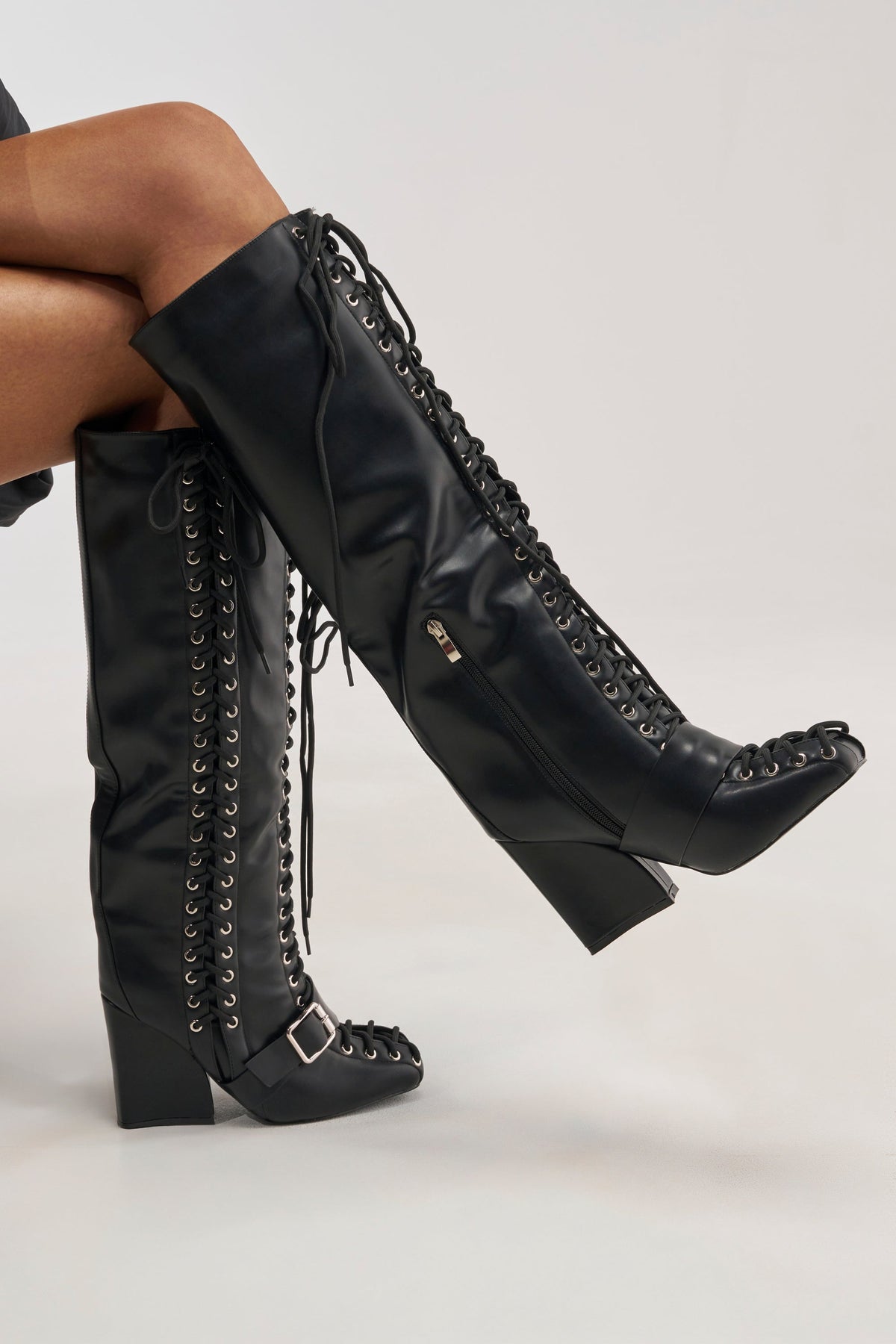 « Ardoise » — Bottes à talon bloc, Noir