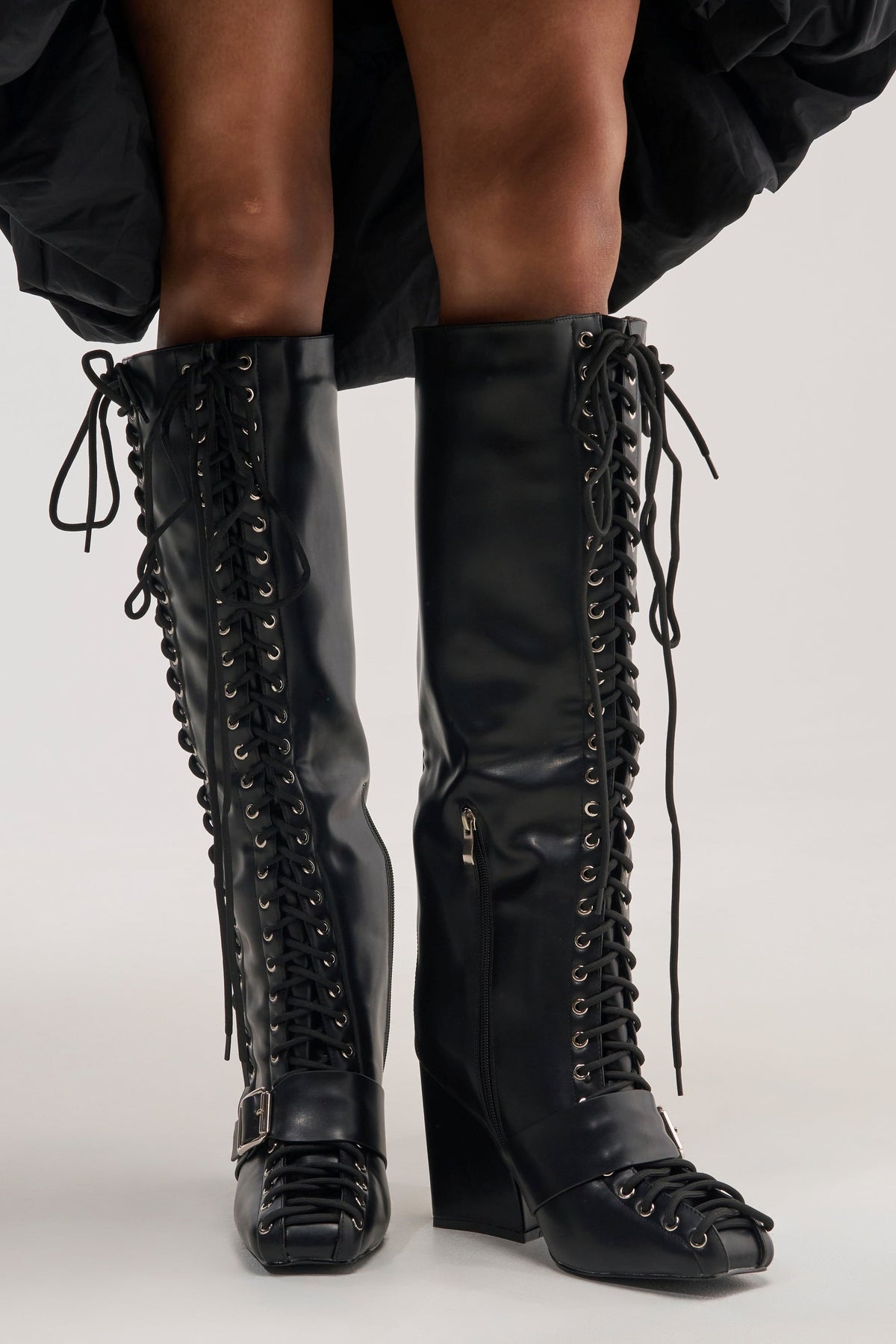 « Ardoise » — Bottes à talon bloc, Noir