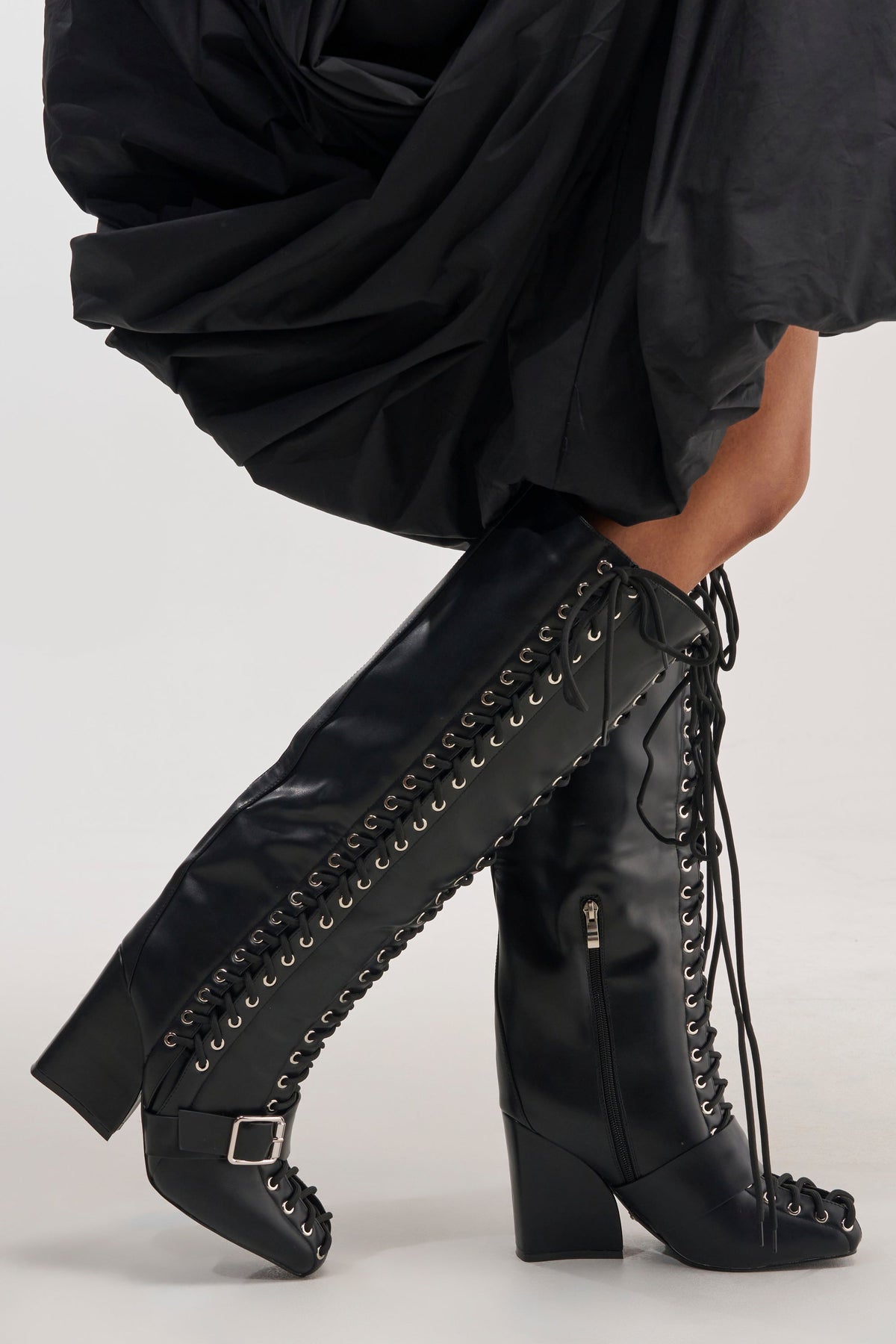 « Ardoise » — Bottes à talon bloc, Noir