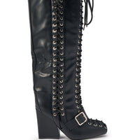 « Ardoise » — Bottes à talon bloc, Noir