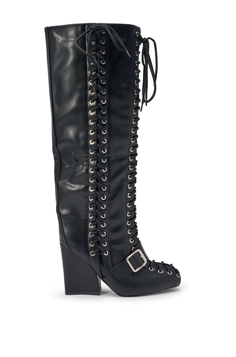 « Ardoise » — Bottes à talon bloc, Noir
