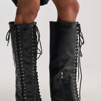 « Ardoise » — Bottes à talon bloc, Noir