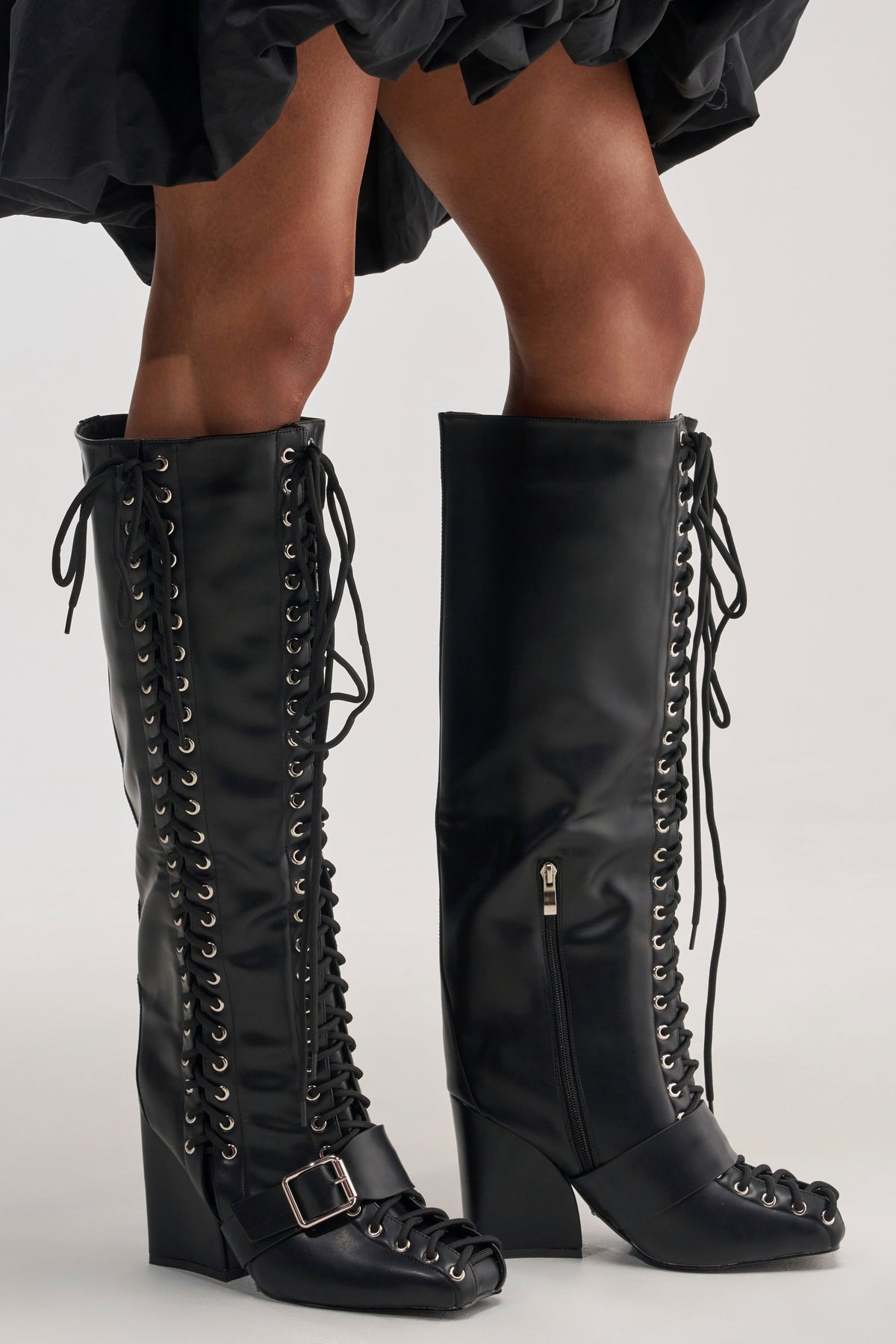 « Ardoise » — Bottes à talon bloc, Noir