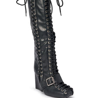 « Ardoise » — Bottes à talon bloc, Noir