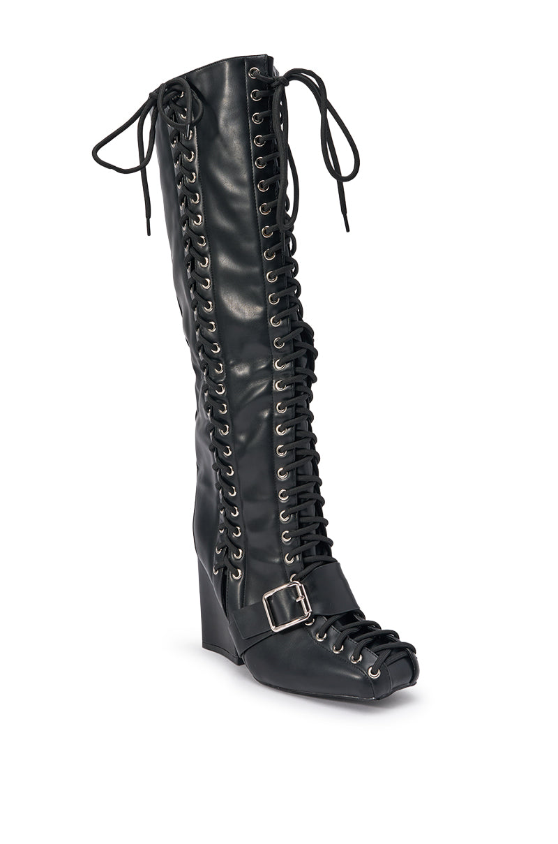« Ardoise » — Bottes à talon bloc, Noir