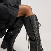« Ardoise » — Bottes à talon bloc, Noir