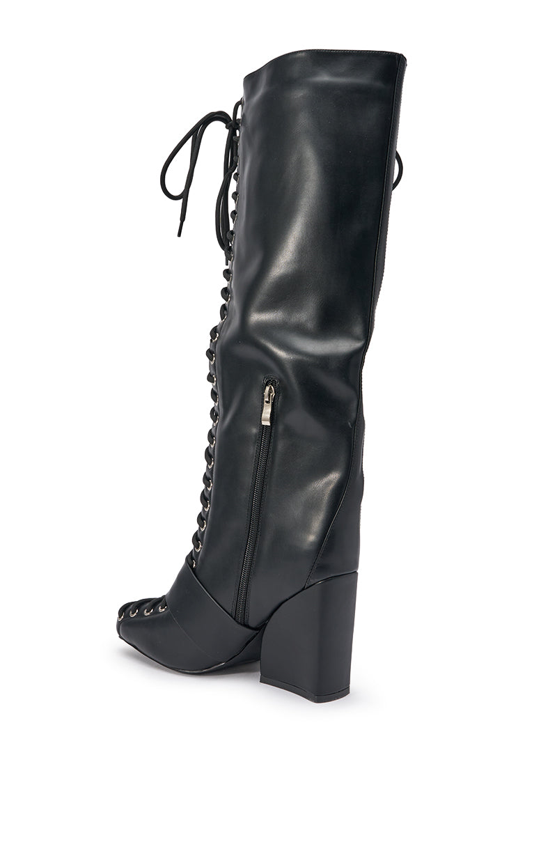 « Ardoise » — Bottes à talon bloc, Noir