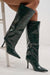 « Vibration » — Bottes à talon stiletto, Vert foncé