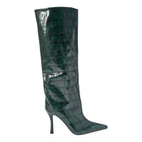 « Vibration » — Bottes à talon stiletto, Vert foncé