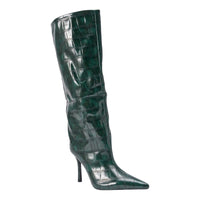 « Vibration » — Bottes à talon stiletto, Vert foncé