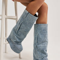 « Rhapsodie » — Bottes à plateforme, Denim