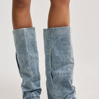 « Rhapsodie » — Bottes à plateforme, Denim