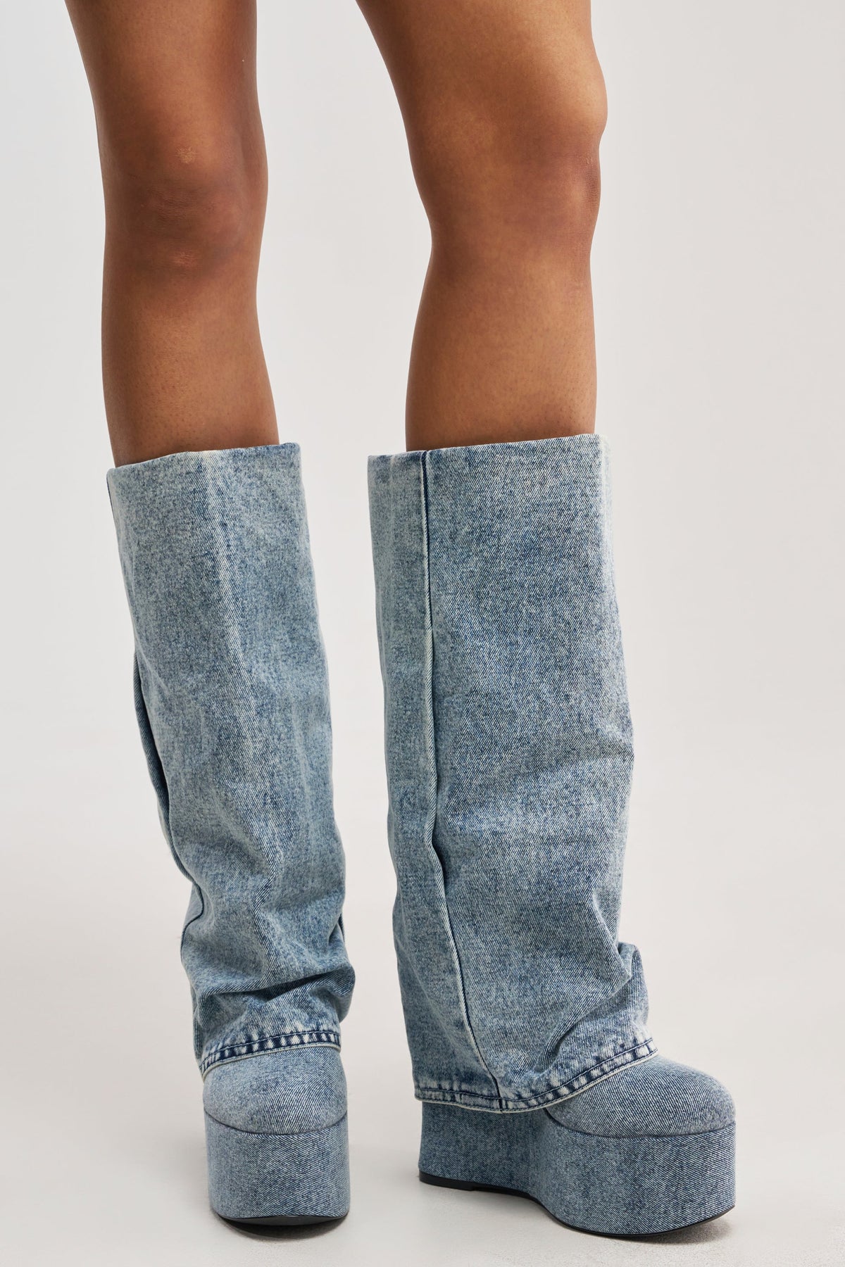 « Rhapsodie » — Bottes à plateforme, Denim