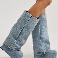 « Rhapsodie » — Bottes à plateforme, Denim