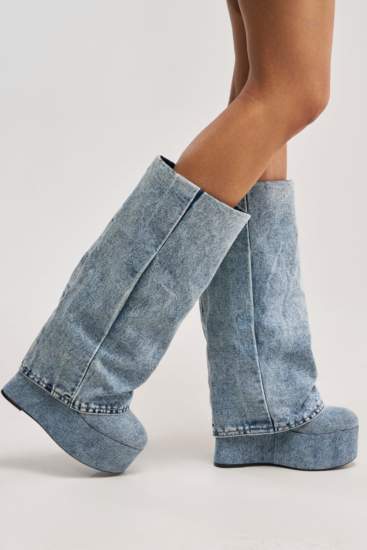 « Rhapsodie » — Bottes à plateforme, Denim