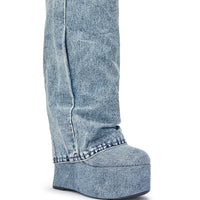 « Rhapsodie » — Bottes à plateforme, Denim
