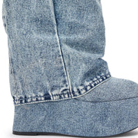 « Rhapsodie » — Bottes à plateforme, Denim