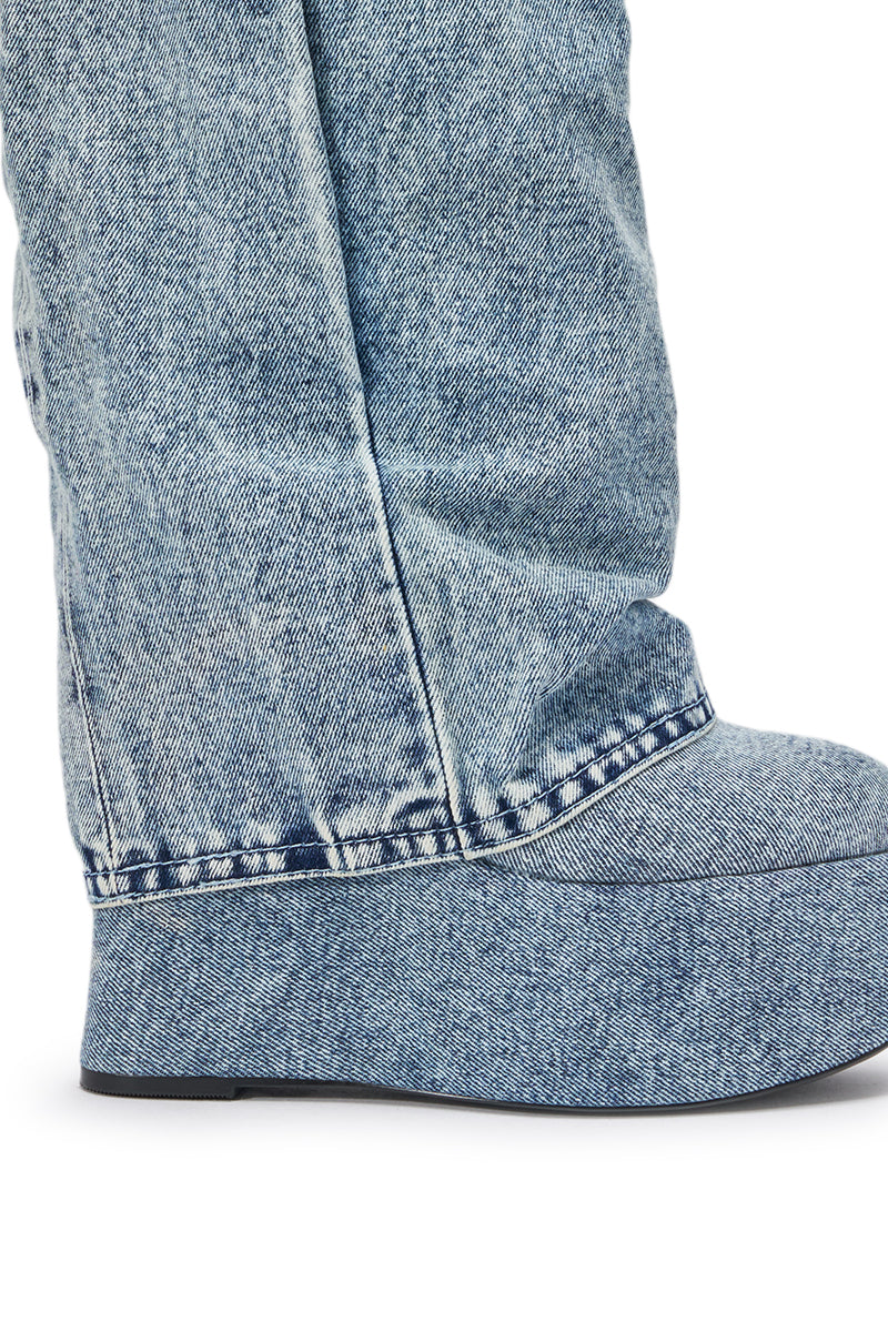 « Rhapsodie » — Bottes à plateforme, Denim