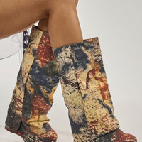 « Onyx » — Bottes à plateforme, Multicolore