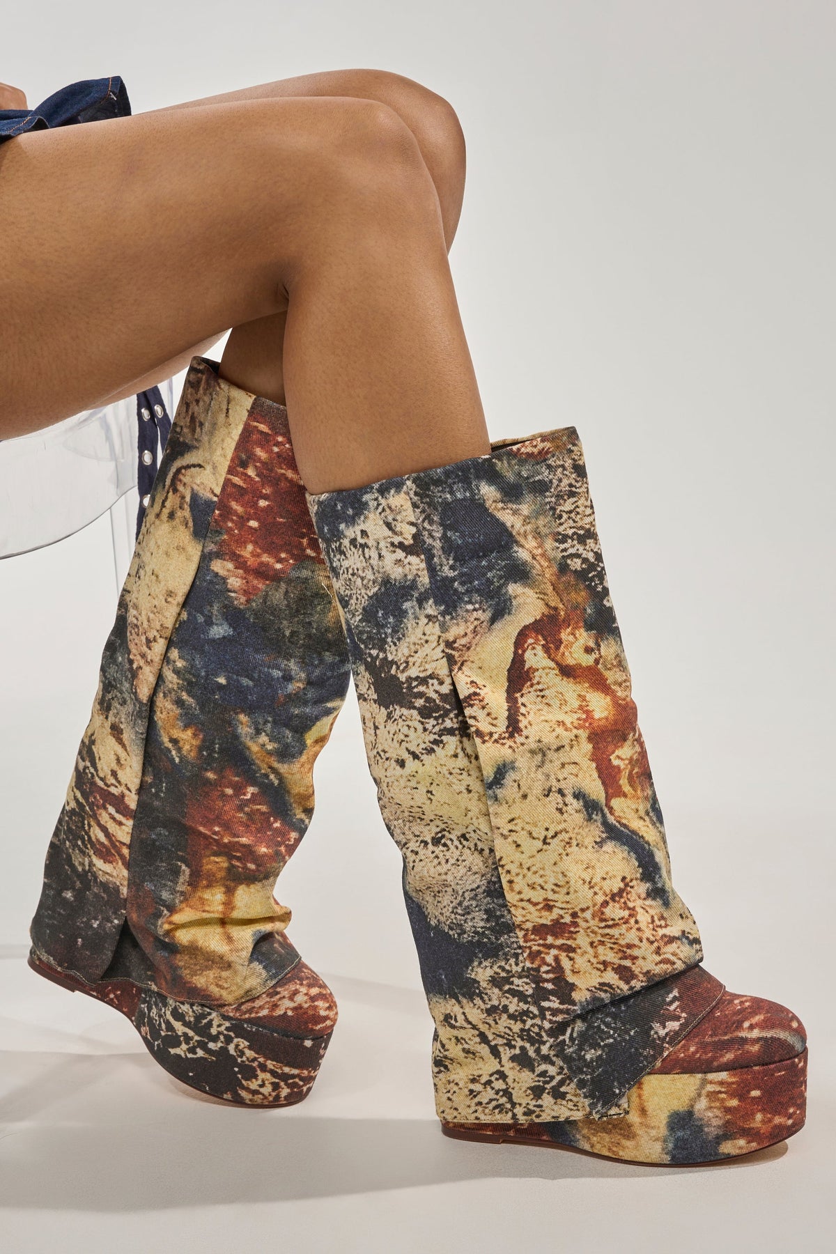 « Onyx » — Bottes à plateforme, Multicolore
