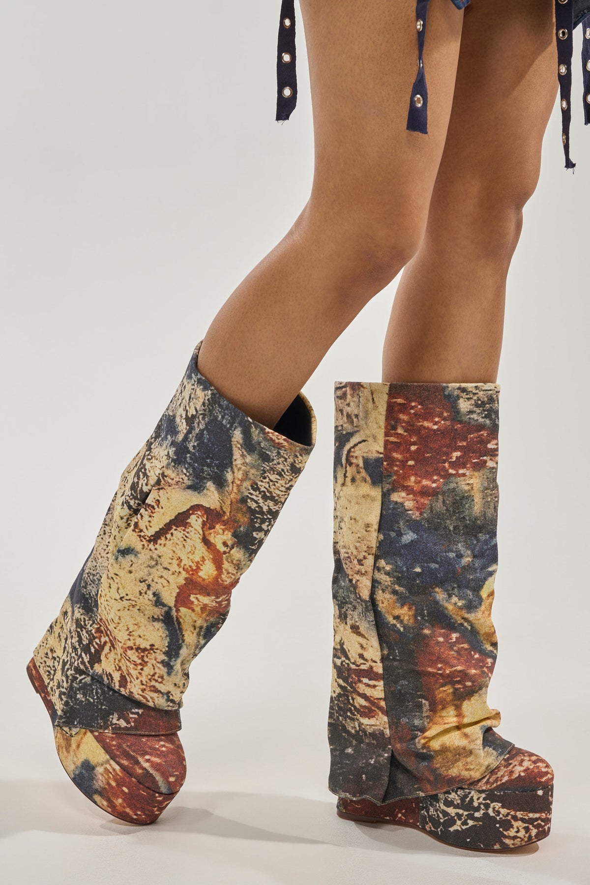 « Onyx » — Bottes à plateforme, Multicolore