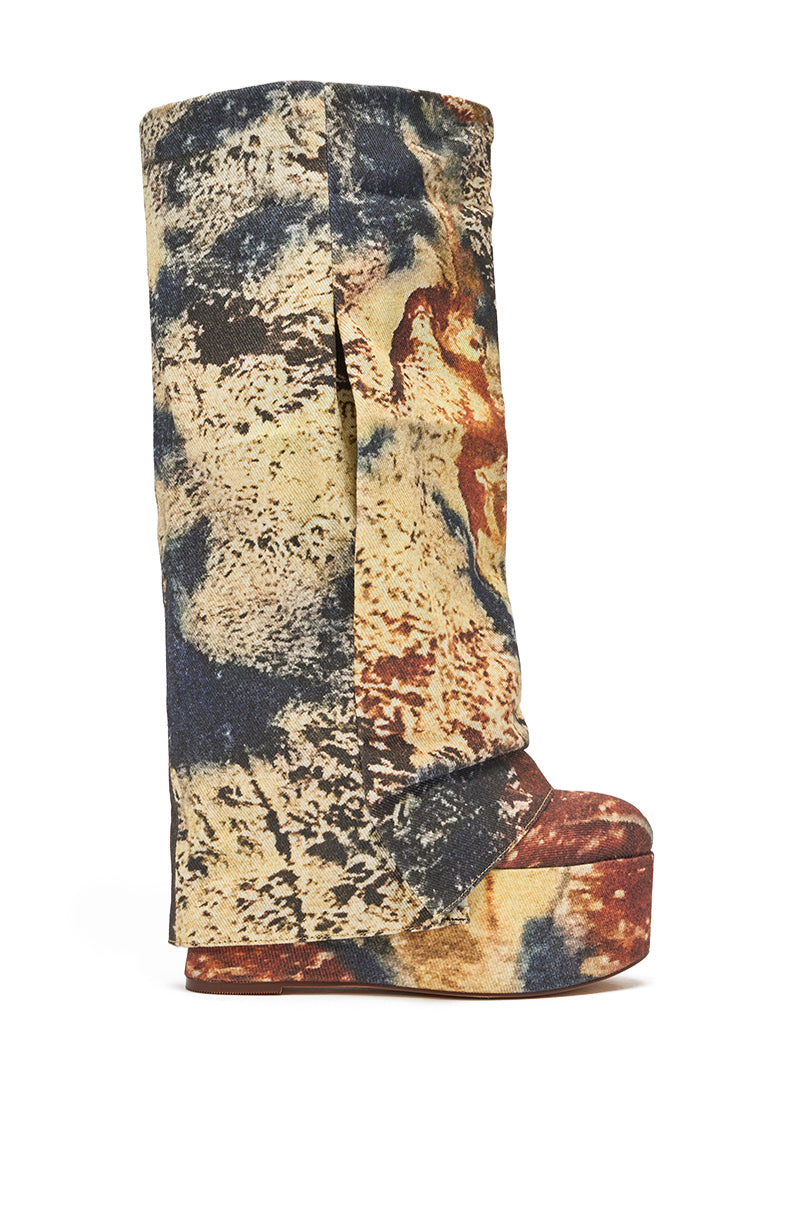 « Onyx » — Bottes à plateforme, Multicolore