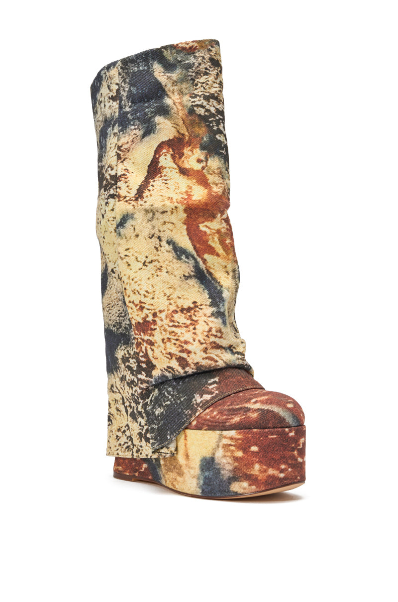 « Onyx » — Bottes à plateforme, Multicolore