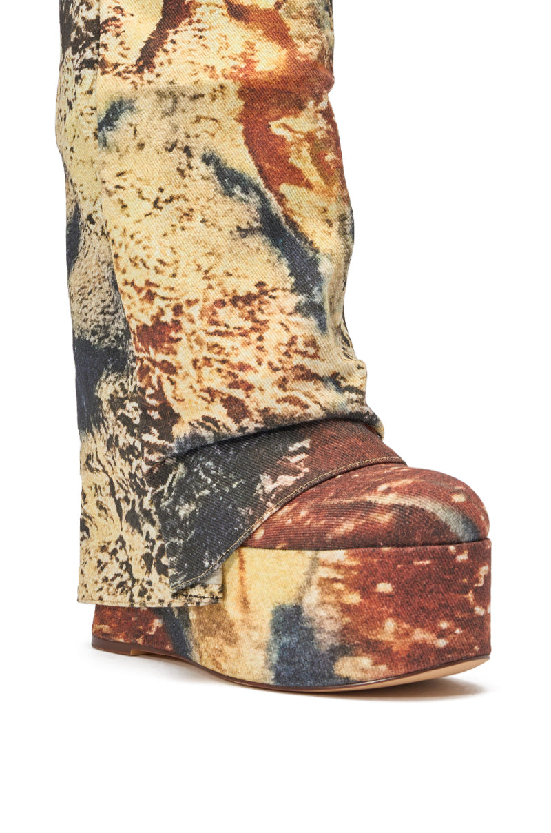 « Onyx » — Bottes à plateforme, Multicolore