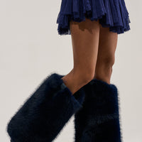 « Lunaire » — Bottes à talon bloc, Bleu marine