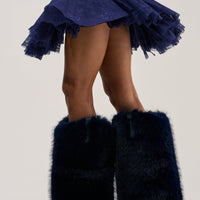 « Lunaire » — Bottes à talon bloc, Bleu marine