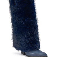 « Lunaire » — Bottes à talon bloc, Bleu marine
